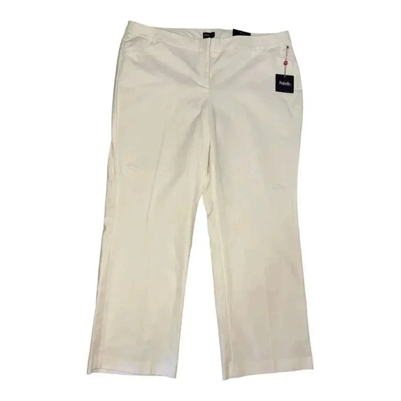NEW Rafaella 22W White Curvy Straight Leg‎ Pants NWT - Picture 1 of 4
